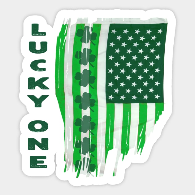 Lucky One, Irish American Sticker by Insaneluck